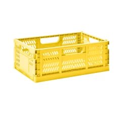 3 Sprouts 3 Sprouts - Caisse De Rangement Pliante, Large, Jaune