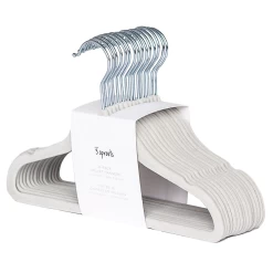 3 Sprouts 3 Sprouts - Paquet De 15 Cintres Pour Enfant En Velours, Gris