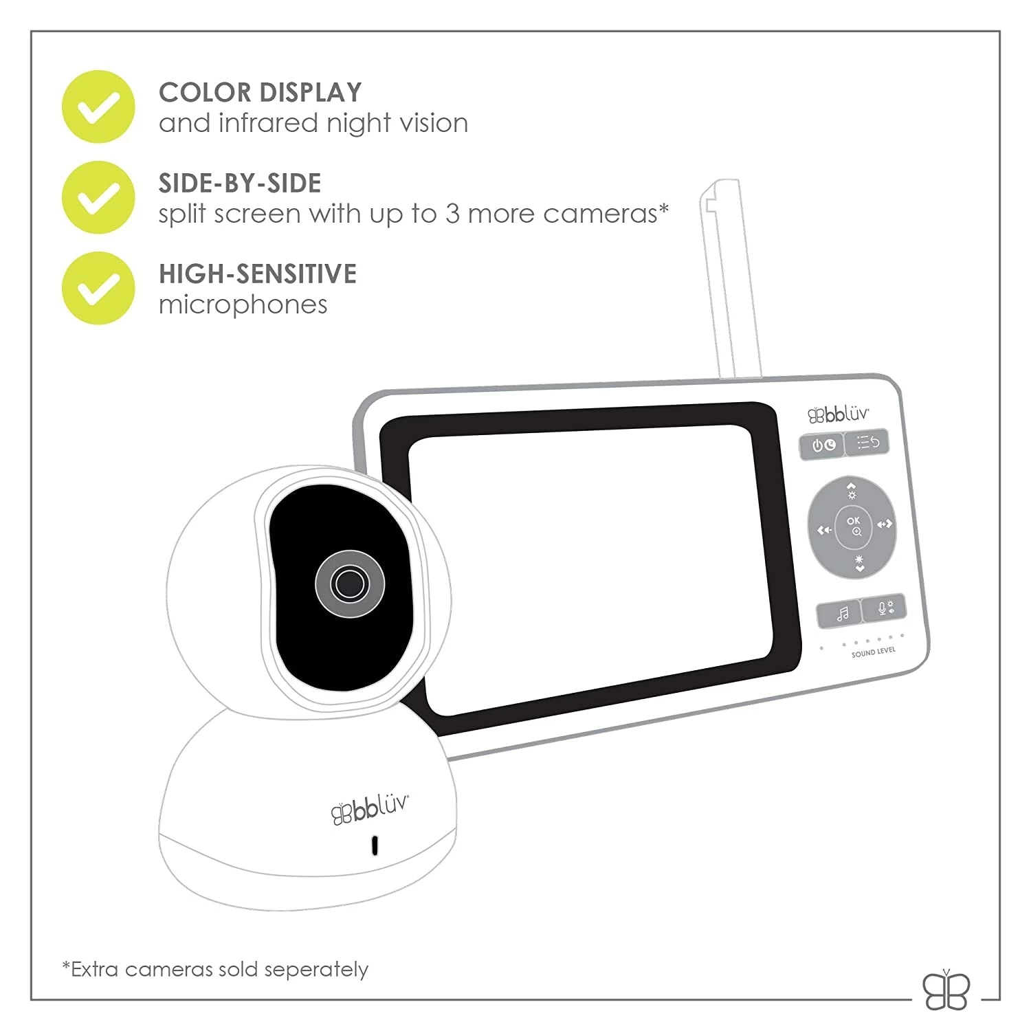 Bblüv BBLüv - Caméra Et Moniteur Vidéo HD Pour Bébé Cäm – Image 7