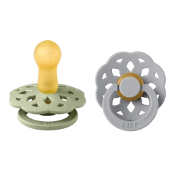 BIBS BIBS - Paquet De 2 Suces Bohème En Latex, Sauge/Nuage