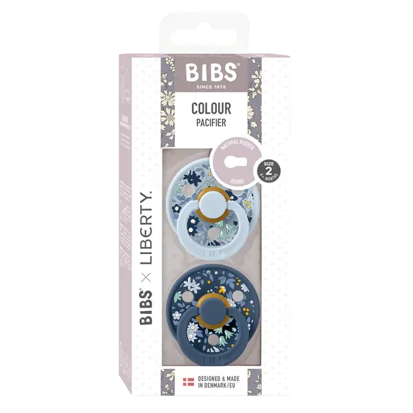 BIBS BIBS - Paquet De 2 Suces Liberty, Camomille Bleu Bébé – Image 3