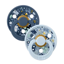 BIBS BIBS - Paquet De 2 Suces Liberty, Camomille Bleu Bébé