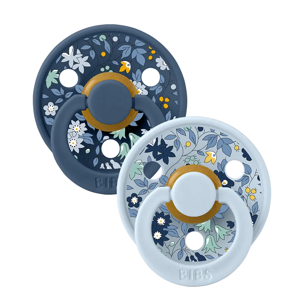 BIBS BIBS - Paquet De 2 Suces Liberty, Camomille Bleu Bébé