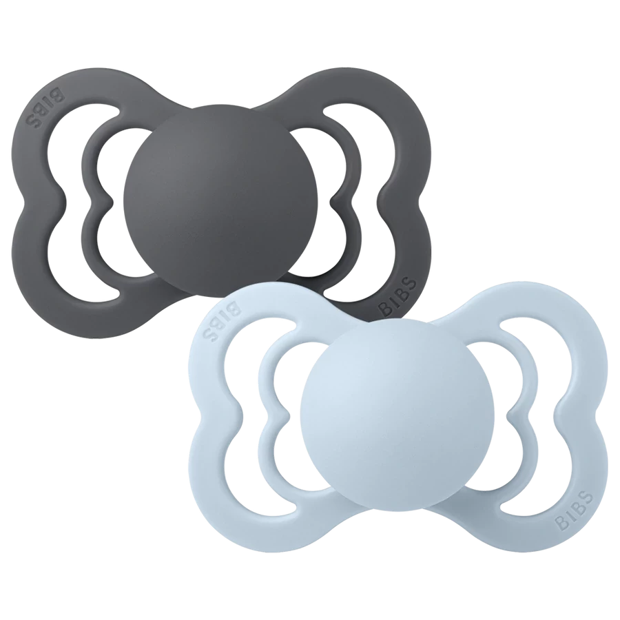 BIBS BIBS - Paquet De 2 Suces Suprême En Latex, Fer/Bleu Bébé – Image 4