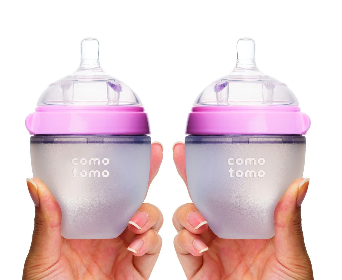 Como Tomo Como Tomo - Ensemble De 2 Bouteilles Touchés D'Allaitement 150ml, Rose – Image 2