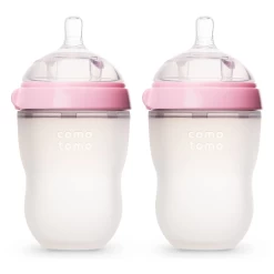 Como Tomo Como Tomo - Ensemble De 2 Bouteilles Touchés D'Allaitement 250ml, Rose