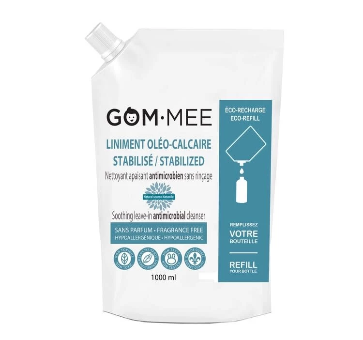 Gom.mee GOM.MEE - Éco-recharge Liniment Oléo-calcaire Stabilisé, 1000 Ml