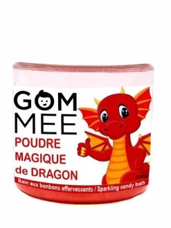 Gom.mee GOM.MEE - Poudre Magique De Bain Aux Bonbons Effervescents, Poudre De Dragon
