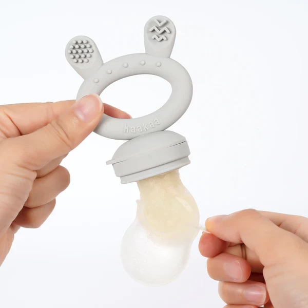 Haakaa Haakaa - Tétine Alimentaire Avec Couvercle, Blush – Image 4