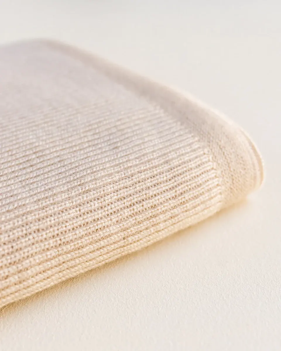 Hvid Knitwear Hvid Knitwear - Couverture En Laine De Mérinos Felix, Avoine – Image 3