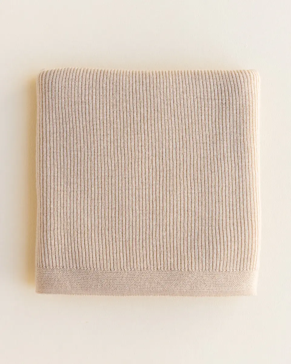 Hvid Knitwear Hvid Knitwear - Couverture En Laine De Mérinos Felix, Avoine