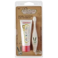 Jack&Jill Jack & Jill - Ensemble De Brosse à Dents Et Pâte à Dents Naturelle Aux Fraises