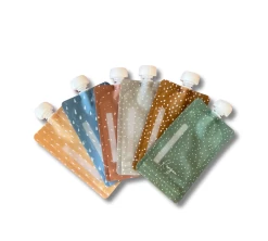 Kangoo Et Cie Kangoo Et Cie - Ensemble De 6 Pochettes Alimentaires Réutilisables, 4oz, Neutre