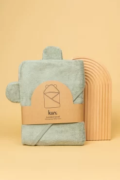 Kiin Baby Kiin. - Serviette à Capuchon En Bambou, Sauge