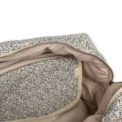 Konges Sløjd Konges Sløjd - Sac à Couches Avec Poche à Lingettes, Brume Fleurs Bleues