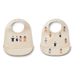 Liewood Liewood - Paquet De 2 Bavoirs Tilda, Enfants Sable