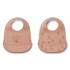 Liewood Liewood - Paquet De 2 Bavoirs Tilda, Rose Pâle Coquillages