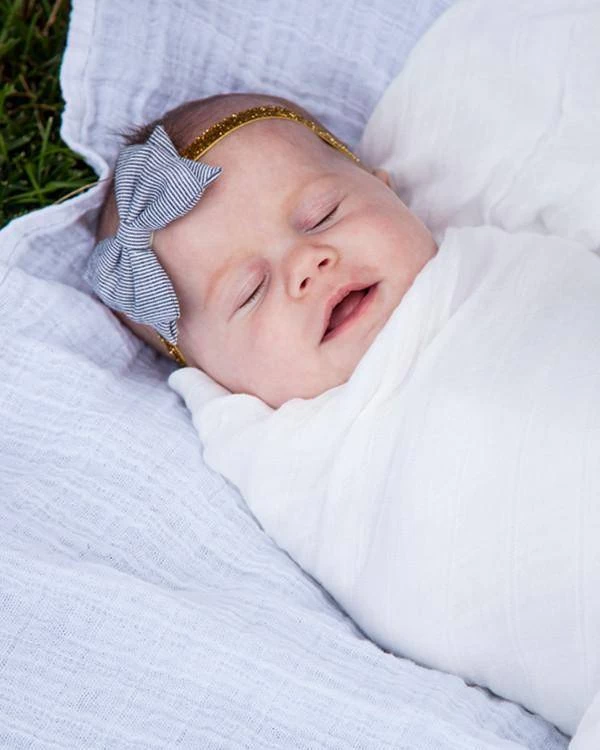 Little Unicorn Little Unicorn - Couverture En Bambou à L'Unité, Blanc – Image 2