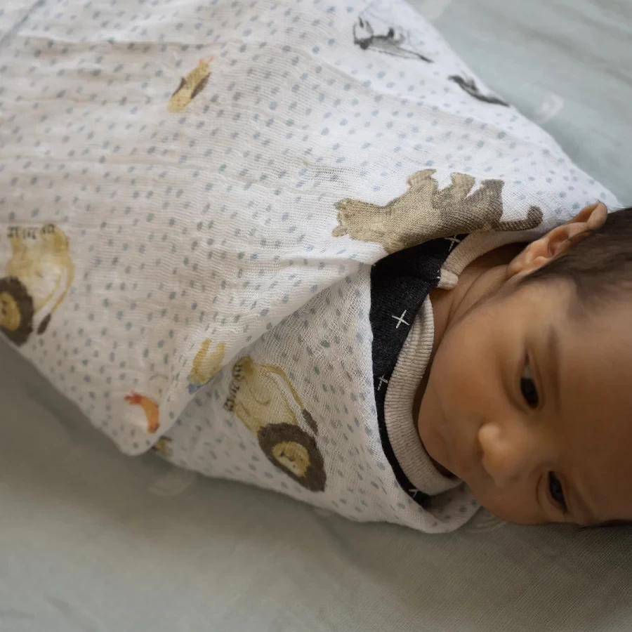 Little Unicorn Little Unicorn - Couverture En Mousseline De Coton Paquet De 3, Animaux En Fête – Image 10