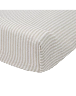 Little Unicorn Little Unicorn - Couvre-Matelas à Langer En Mousseline De Coton, Rayures Sable