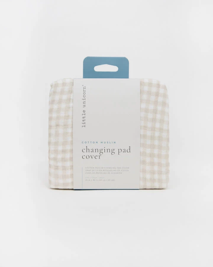 Little Unicorn Little Unicorn - Couvre-Matelas à Langer En Mousseline De Coton, Pétale Pressée – Image 3