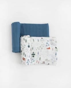 Little Unicorn Little Unicorn - Paquet De 2 Couvertures Deluxe En Mousseline De Bambou, Jour Du Dragon