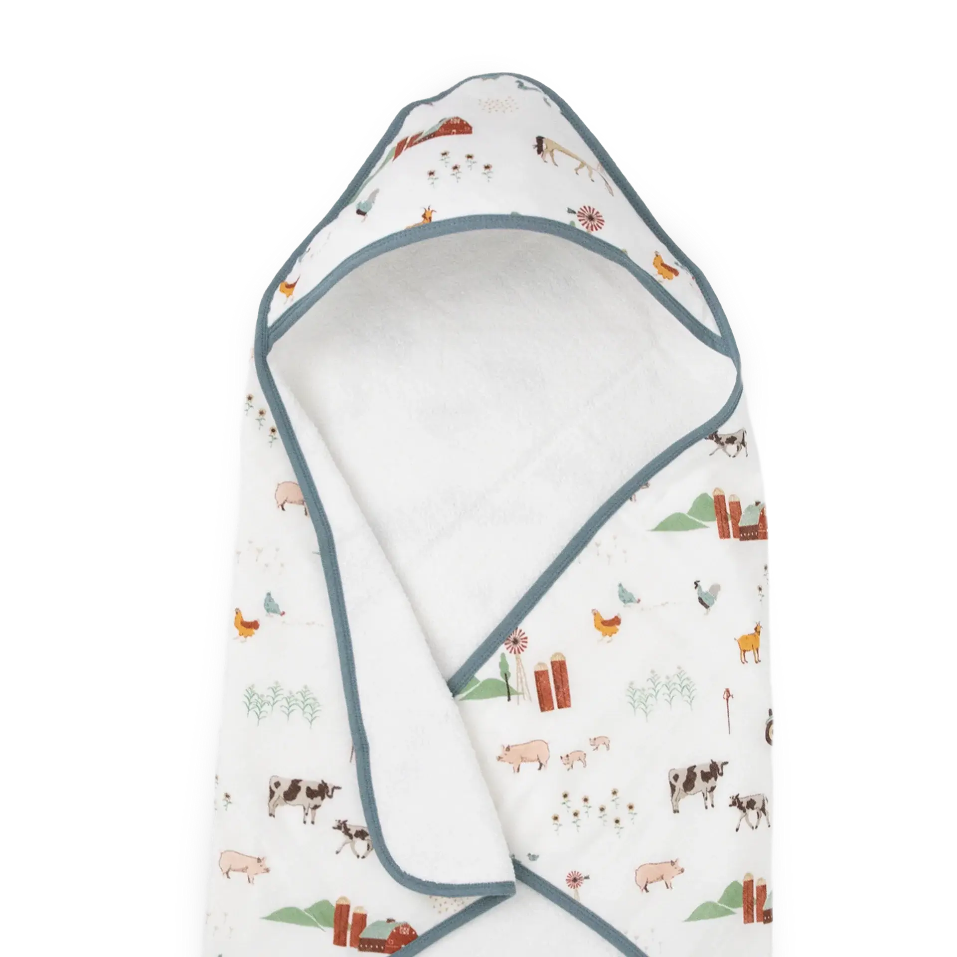 Little Unicorn Little Unicorn - Serviette à Capuchon, Ferme – Image 2