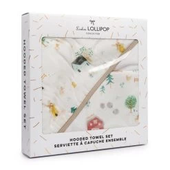 Loulou Lollipop Loulou Lollipop - Serviette à Capuchon Et Débarbouillette, Coquillages