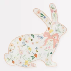 Meri-Meri Meri Meri Meri Meri - Paquet De 8 Assiettes En Papier, Lapin Floral