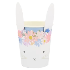 Meri-Meri Meri Meri Meri Meri - Paquet De 8 Verres En Papier, Lapin Floral