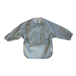 Micasso & Co Micasso & Co - Bavoir à Manches Longues Avec Pochette Intégrée, Sauge