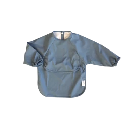 Micasso & Co Micasso & Co - Bavoir à Manches Longues Avec Pochette Intégrée, Bleu Majestueux