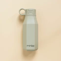 Minika Minika - Bouteille En Silicone 350ml, Sauge