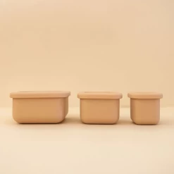 Minika Minika - Ensemble De Contenants à Collation En Silicone, Naturel