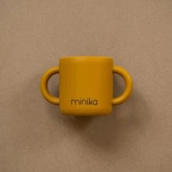 Minika Minika - Tasse D'Apprentissage En Silicone Avec Poignées, Ocre