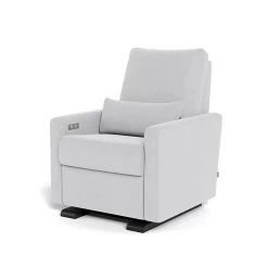 Monte Design Monte Matera - Fauteuil Berçant Motorisé Inclinable, Base De Bois Espresso - GÉNÉRAL