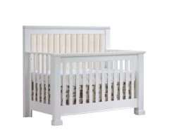 Natart Juvenile Natart Taylor - Lit De Bébé Convertible 5-en-1 Avec Panneau Rembourré, Lin Talc
