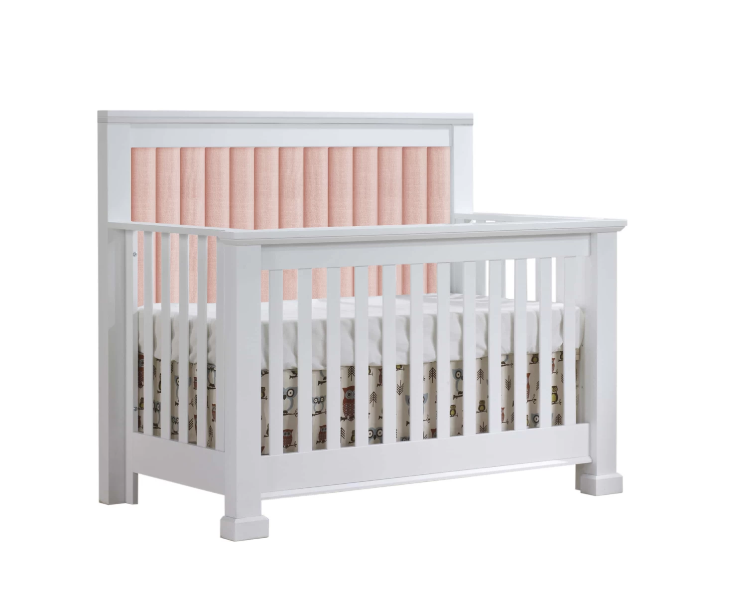 Natart Juvenile Natart Taylor - Lit De Bébé Convertible 5-en-1 Avec Panneau Rembourré, Blush
