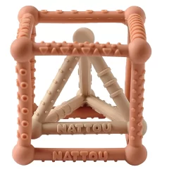 Nattou Nattou - Ensemble Cube Et Pyramide En Silicone, Terra Et Sable