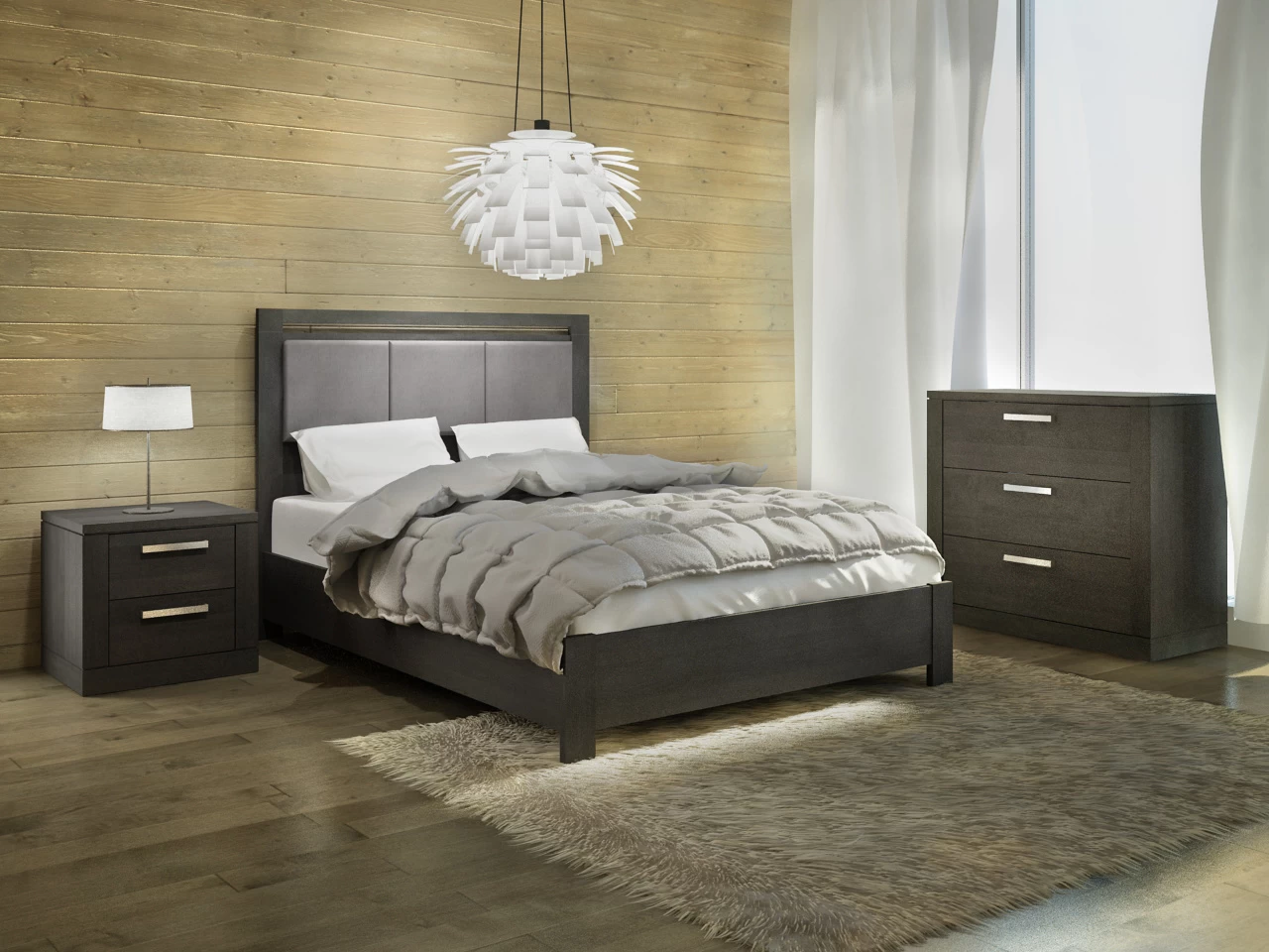 Natart Juvenile Nest Milano - Pied De Lit à Profil Bas Pour Lit Double – Image 2