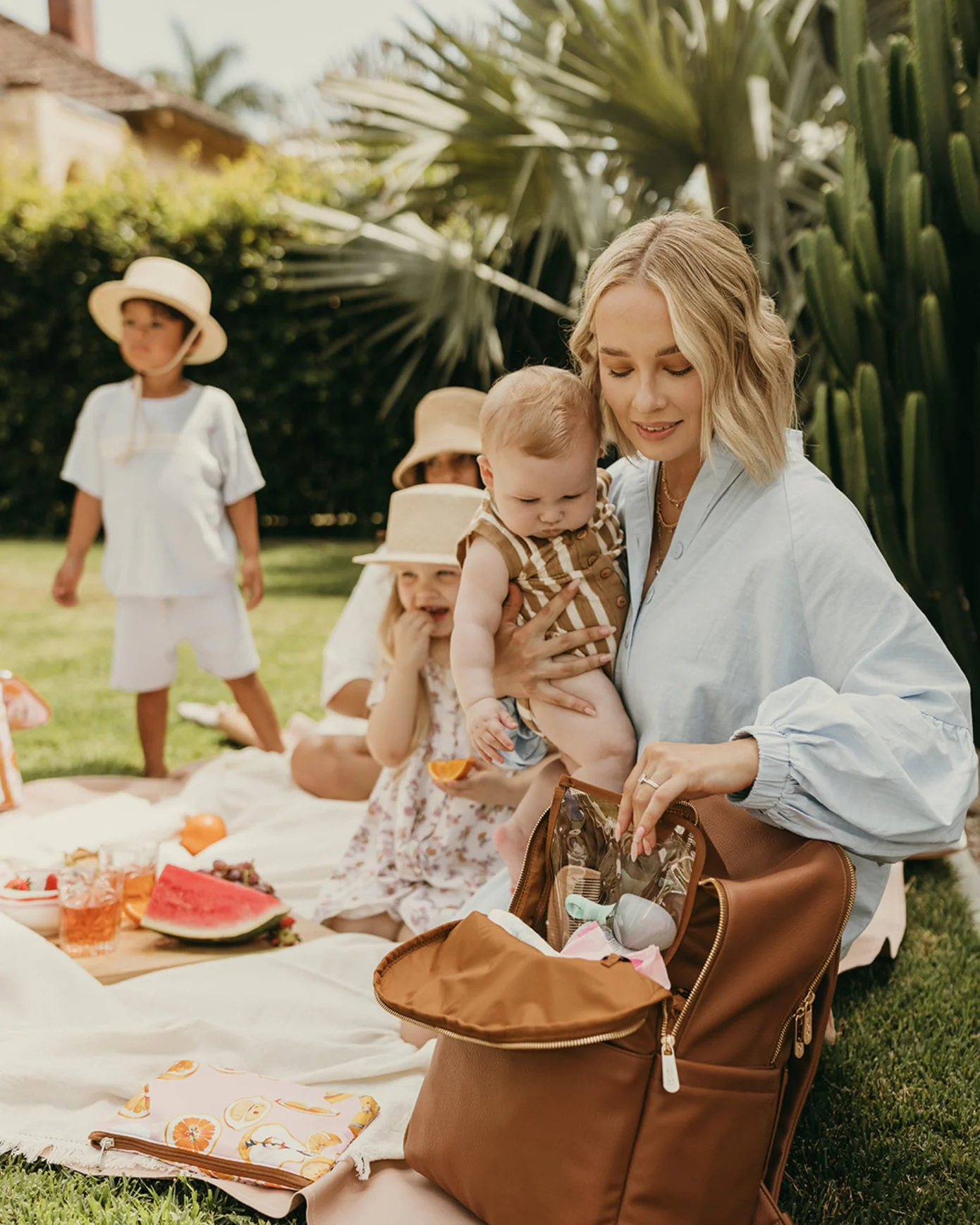 OiOi OiOi - Sac à Dos à Couches Multitâche En Cuir Végétalien, Marron – Image 11