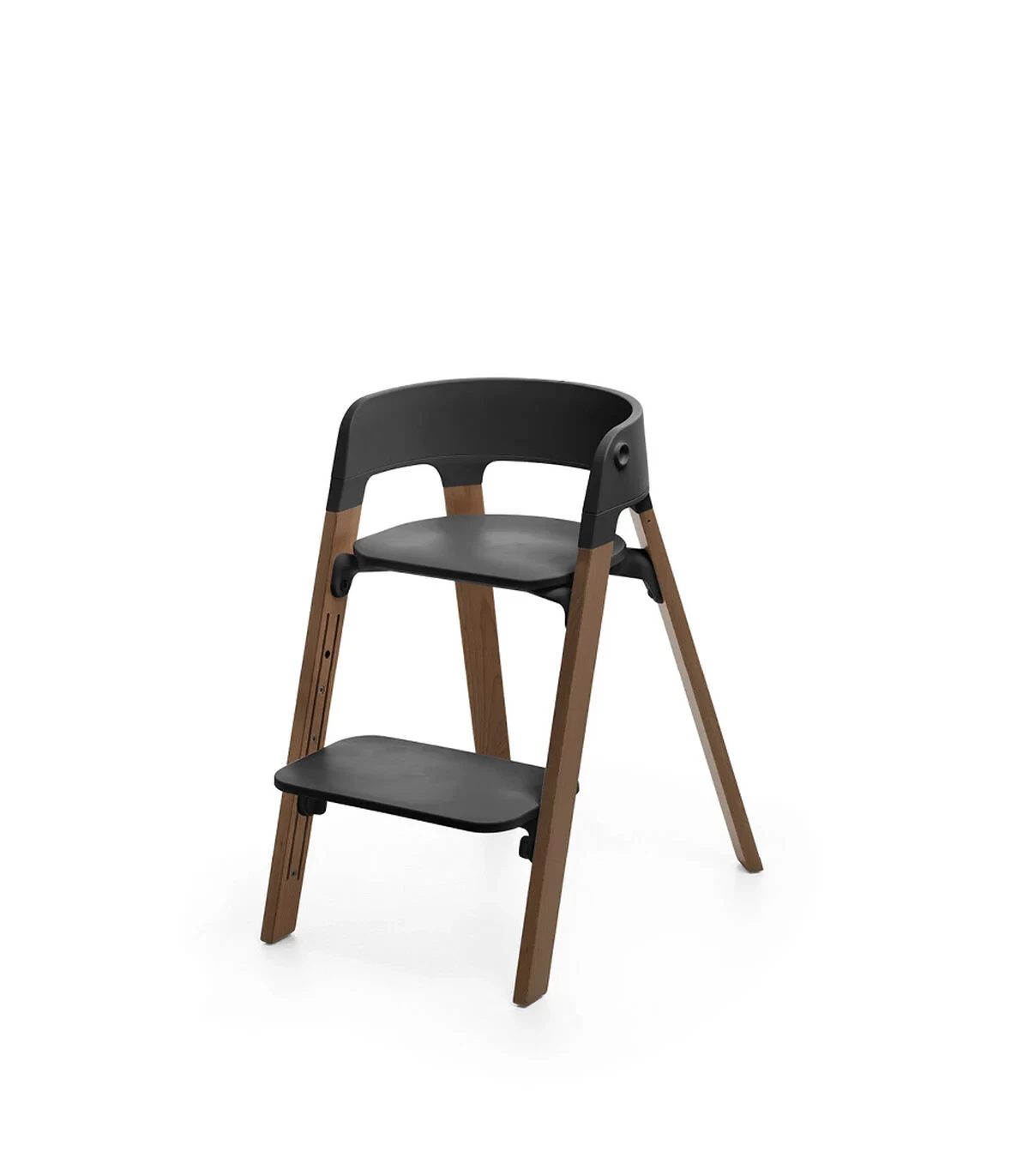 Stokke Stokke Steps - Chaise, Pieds Bruns Dorés Et Siège Noir