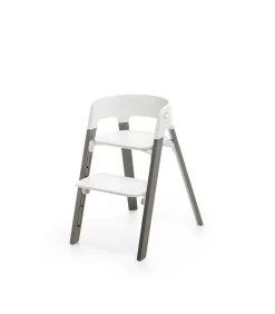 Stokke Stokke Steps - Chaise, Pieds Hazy Grey Et Siège Blanc