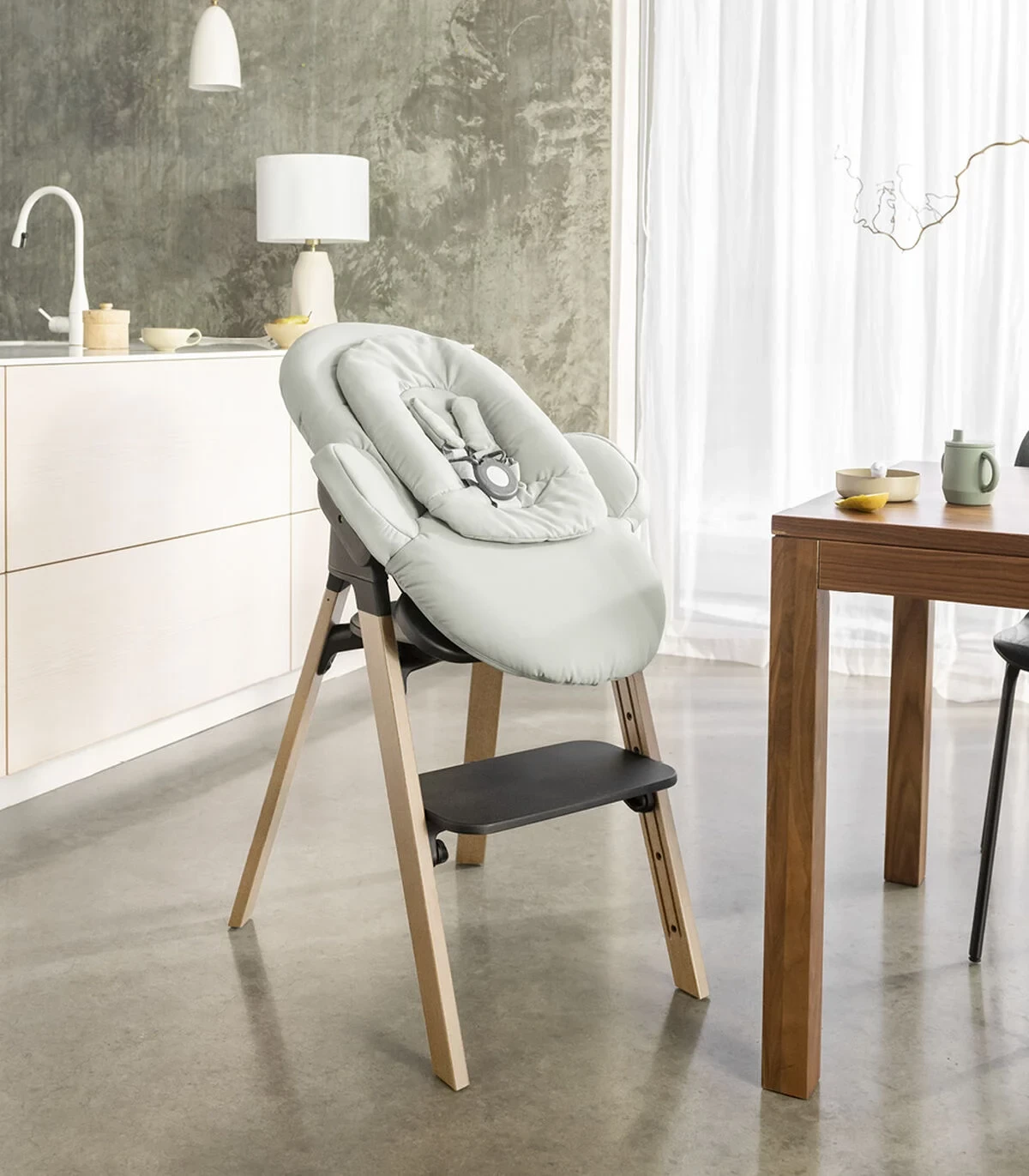 Stokke Stokke Steps - Transat, Chevrons Gris Et Blanc – Image 4